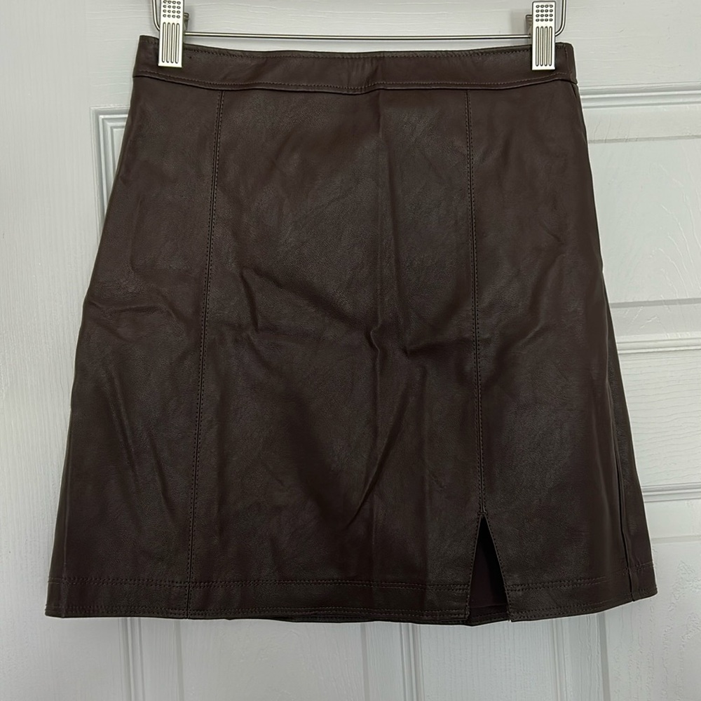 Abercrombie & Fitch Vegan Leather Mini Skirt